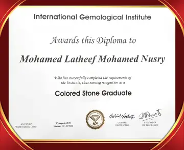 Graduate Gemologist Certificate 1