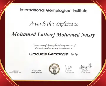 Graduate Gemologist Certificate 3